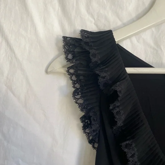 Zimmermann Black Ruffle Maxi Dress Quiet Luxury Pleated Gown Size 0 NEW - Picture 13 of 16